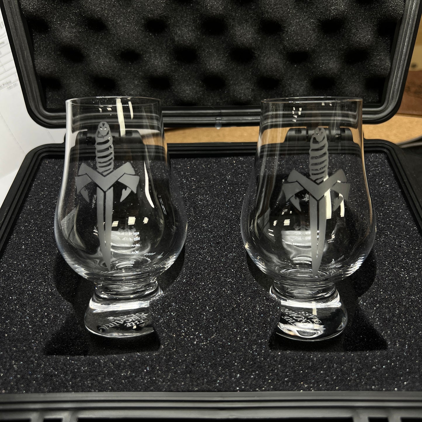 Microtech – MCK SHOT GLASS – Marfione Custom Glencairn Whisky Glass Set