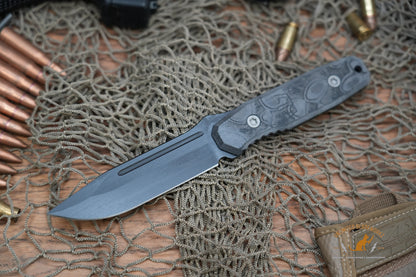 Blackside Customs Plan B Fixed Blade Camo Carbon Fiber 4" BSC-PB2CCF