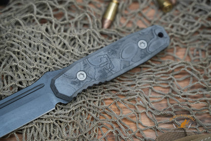 Blackside Customs Plan B Fixed Blade Camo Carbon Fiber 4" BSC-PB2CCF