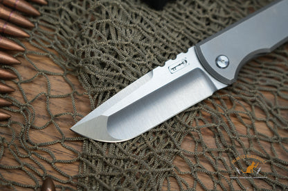 Chaves Redencion 229 Kickstop Drop Point Knife Titanium (3.63" Belt Satin)