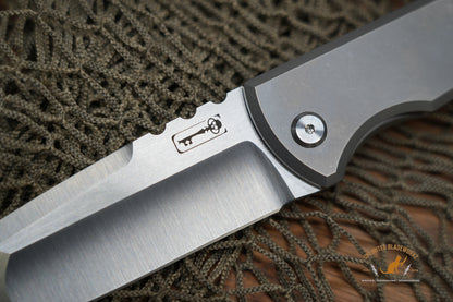 Chaves Redencion 229 Kickstop Drop Point Knife Titanium (3.63" Belt Satin)