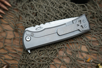 Chaves Redencion 229 Kickstop Drop Point Knife Titanium (3.63" Belt Satin)