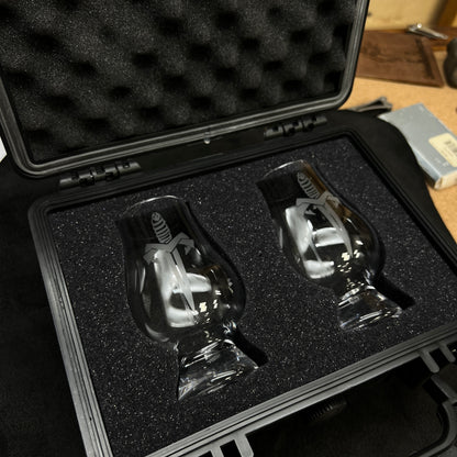 Microtech – MCK SHOT GLASS – Marfione Custom Glencairn Whisky Glass Set