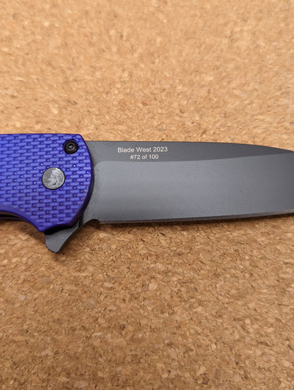 Blade Show West 2023 Special Malibu DLC Wharncliffe Blade, Purple Textured Scales #72 of 100