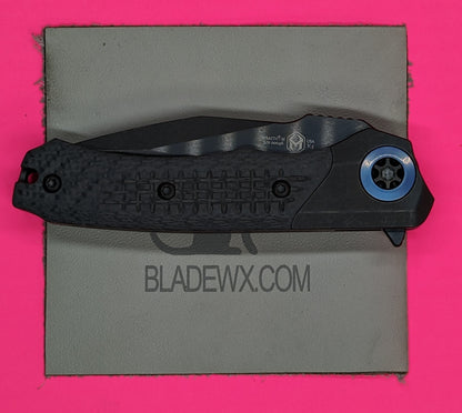 HERETIC KNIVES WRAITH FLIPPER DISTRESSED DLC Ti/ CARBON FIBER