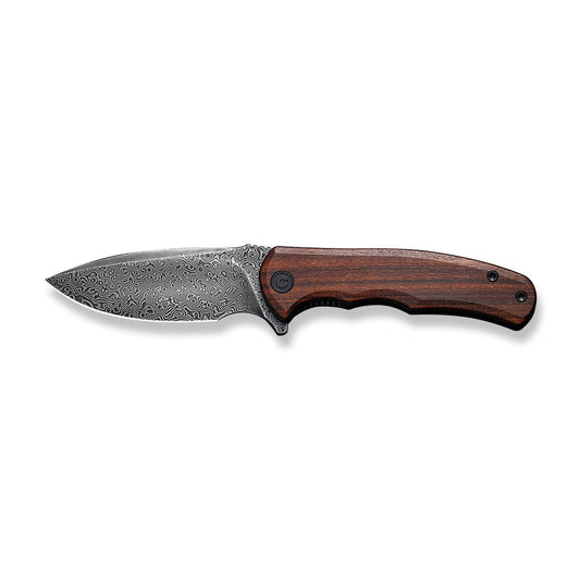 CIVIVI Mini Praxis Flipper Knife Wood Handle (2.98" Damascus Blade)