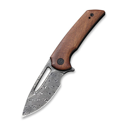 CIVIVI Odium Flipper Knife Wood Handle (2.65" Damascus Blade)