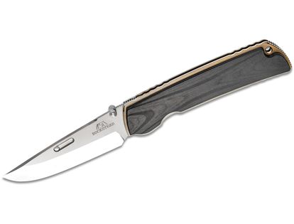 Rockstead HIGO II X-CF-ZDP (SG) Japanese Folding Knife 3.5" ZDP-189 Mirror Finish Blade, Carbon Fiber Handles with Silver Gold Titanium Liners missing box and paperwork