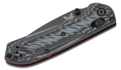 Benchmade 565BK-02 Mini Freek Folding Knife 3" CPM-M4 Black Drop Point Plain Blade, Black/Gray G10 Handles, AXIS/Crossbar Lock