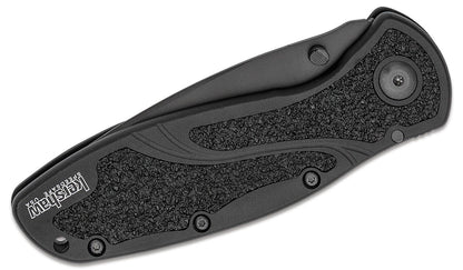 Kershaw 1670BLK Ken Onion Blur Assisted Folding Knife 3-3/8" Black Plain 14C28N Blade, Black Aluminum Handles, Liner Lock