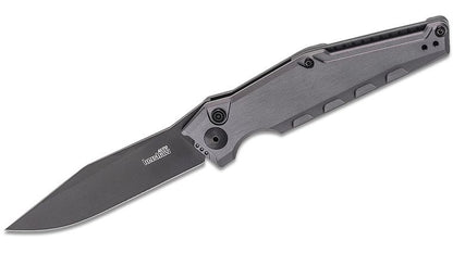 Kershaw 7900GRYBLK Launch 7 AUTO Folding Knife 3.75" Black CPM-154 Clip Point Blade, Aluminum Handles - Tim Galyean Design