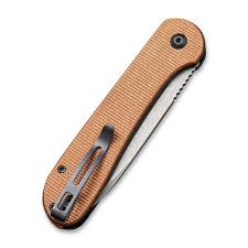 CIVIVI Elementum Button Lock Brown Micarta