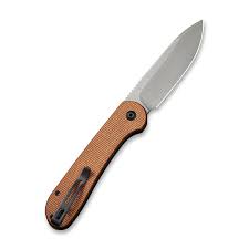 CIVIVI Elementum Button Lock Brown Micarta