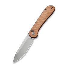 CIVIVI Elementum Button Lock Brown Micarta