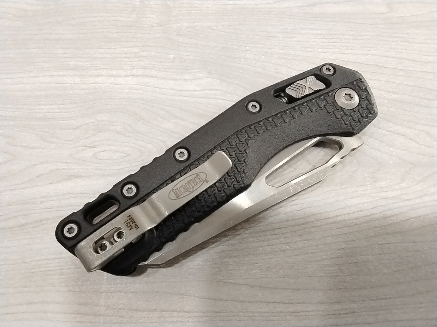 Microtech 210T-11 APPMBK Standard Issue MSI Ram-Lok Knife Black Polymer (3.9" Partially Serr)