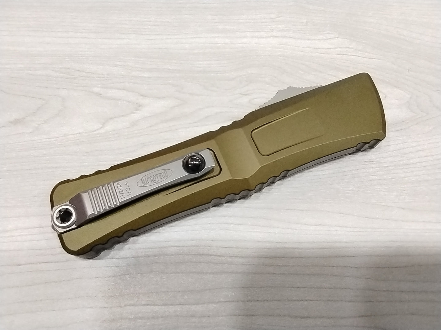 Microtech Combat Troodon D/E Gen III OTF Knife OD Green Aluminum (4" SW Serr)