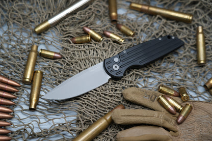 Pro-Tech TR3 Tactical Response Blasted Blade Black Handle