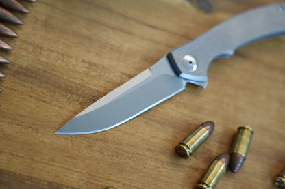 Zero Tolerance 0450 Dmitry Sinkevich Flipper 3.25" S35VN Satin Blade, Titanium Handles