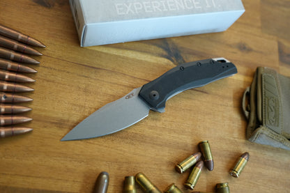 Zero Tolerance 0357BW Assisted Flipper Knife 3.25" CPM-20CV BlackWashed Drop Point Blade, Black G10 Handles