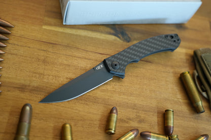 Zero Tolerance 0450CF Dmitry Sinkevich Flipper 3.25" S35VN Black Blade, Carbon Fiber and Titanium Handles