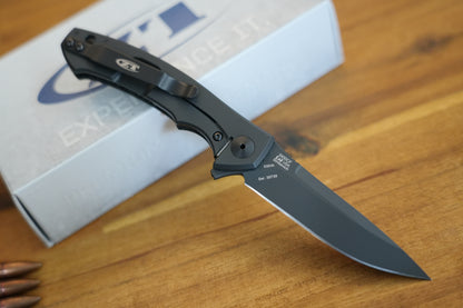 Zero Tolerance 0450CF Dmitry Sinkevich Flipper 3.25" S35VN Black Blade, Carbon Fiber and Titanium Handles