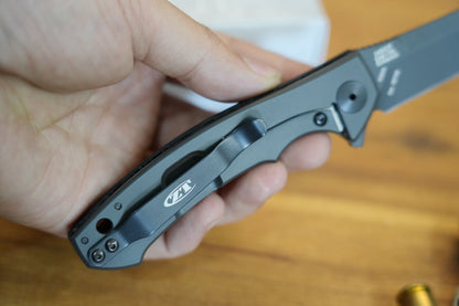 Zero Tolerance 0450CF Dmitry Sinkevich Flipper 3.25" S35VN Black Blade, Carbon Fiber and Titanium Handles