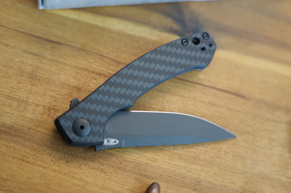 Zero Tolerance 0450CF Dmitry Sinkevich Flipper 3.25" S35VN Black Blade, Carbon Fiber and Titanium Handles