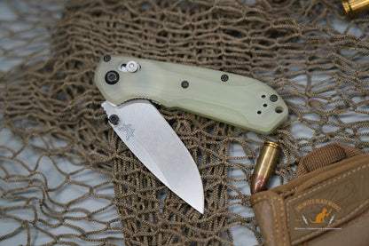 Benchmade Mini Freek AXIS Lock Knife Natural G-10 (3" Stonewash)