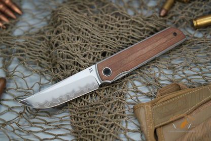 North Mountain Chop San Mai SLD Steel brown micarta