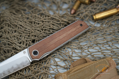 North Mountain Chop San Mai SLD Steel brown micarta