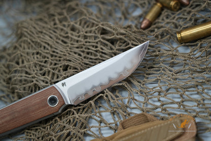 North Mountain Chop San Mai SLD Steel brown micarta