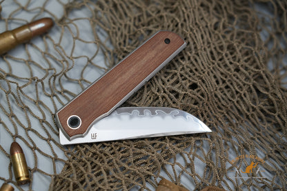 North Mountain Chop San Mai SLD Steel brown micarta