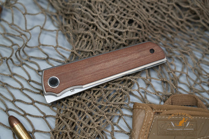 North Mountain Chop San Mai SLD Steel brown micarta