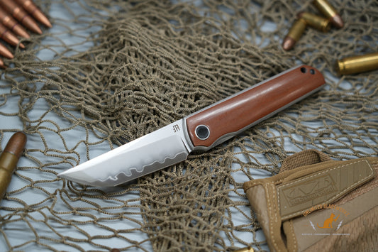 North Mountain Chop Tanto San Mai SLD Steel vintage Micarta