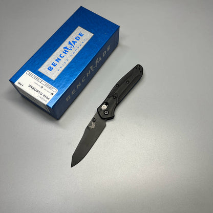 Benchmade Mini Osborne Folding Knife 2.92" S30V Black Plain Blade, Black G10 Handles - 945BK-1