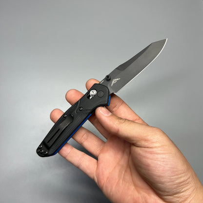 Benchmade Mini Osborne Folding Knife 2.92" S30V Black Plain Blade, Black G10 Handles - 945BK-1