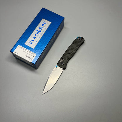 Benchmade 535-3 Bugout AXIS Folding Knife 3.24" S90V Satin Plain Blade, Carbon Fiber Handles