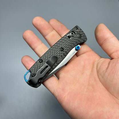 Benchmade Mini Bugout AXIS Folding Knife 2.82" S90V Satin Plain Blade, Carbon Fiber Handles - 533-3