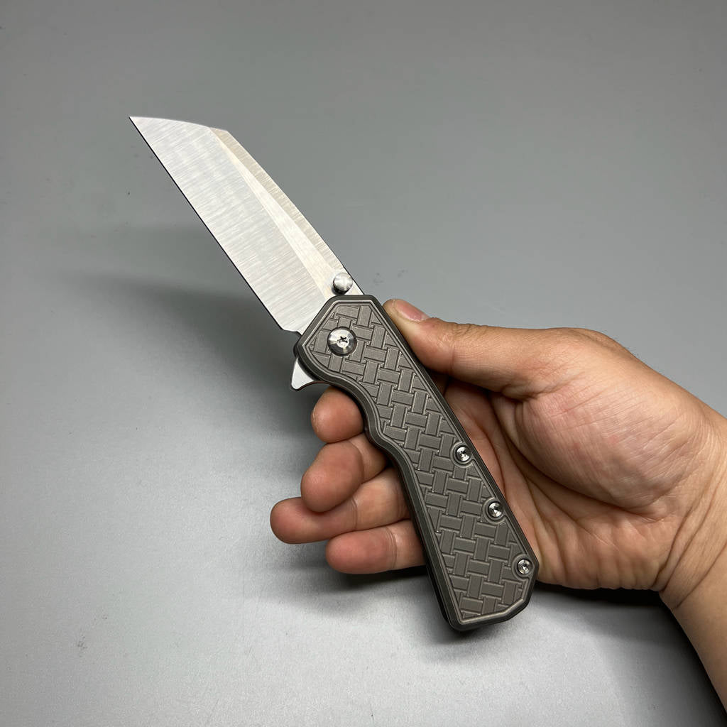 Delta flipper by A2D Basket Weave Ti handles UnlimitedBladeworkz