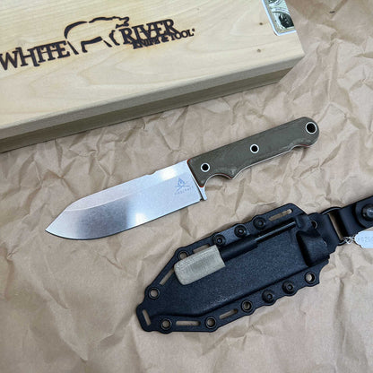 White River Knives FC5 Fixed 5" S35VN Stonewashed Blade Micarta Handles