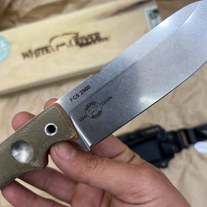 White River Knives FC5 Fixed 5" S35VN Stonewashed Blade Micarta Handles