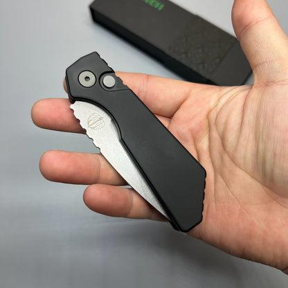 Strider + Pro-Tech PT Automatic Knife Black (2.75" Stonewash Magnacut)