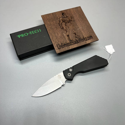 Strider + Pro-Tech PT Automatic Knife Black (2.75" Stonewash Magnacut)